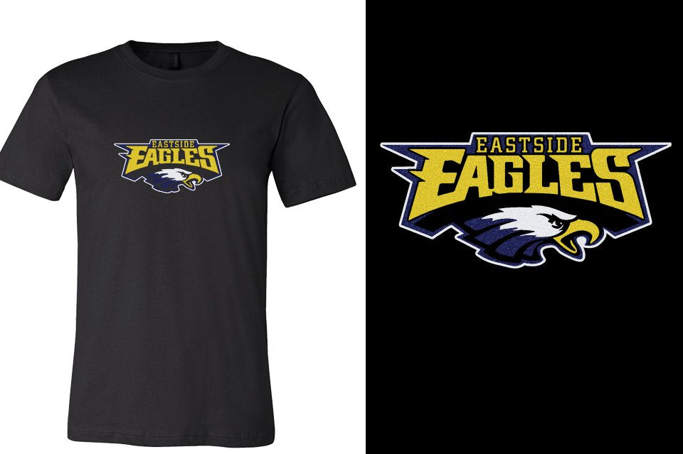 Eastside Eagles logo glitter Unisex t-shirt