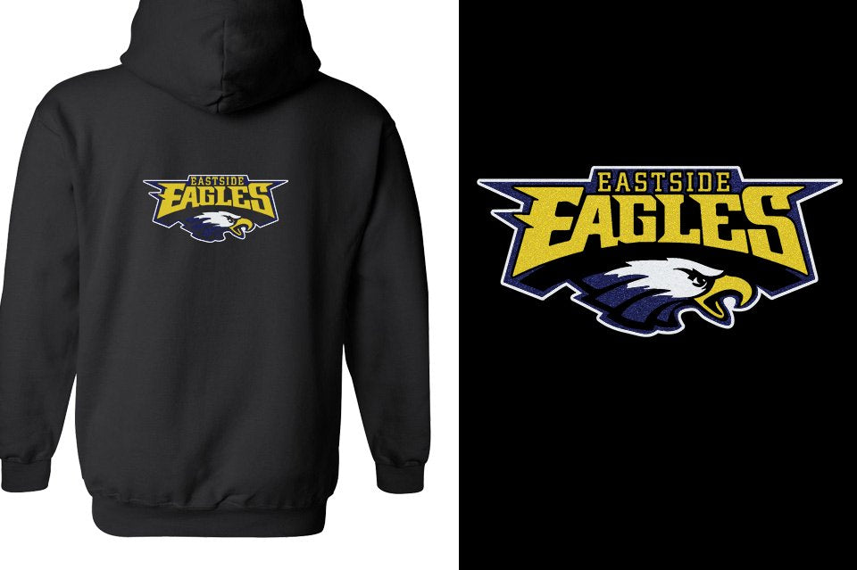 Eastside Eagles logo glitter Unisex Zip Hoodie