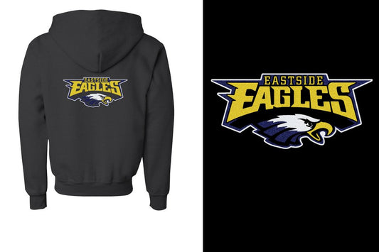 Eastside Eagles logo glitter Youth Unisex Zip Hoodie